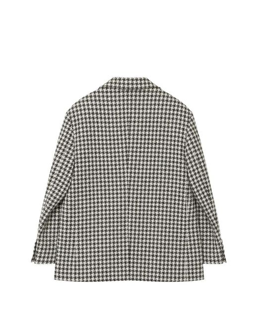 Tombolini Gray Houndstooth-Pattern Blazer for men