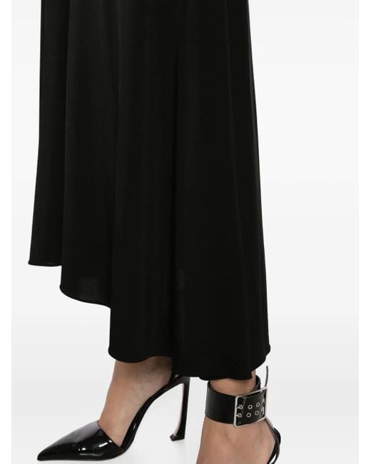 David Koma Black Strapless Maxi Dress