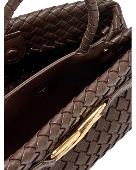 JW PEI Brown Woven Leather Tote Bag