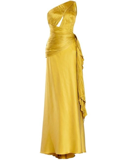 Maria Lucia Hohan Yellow Bliss Abendkleid aus Satin