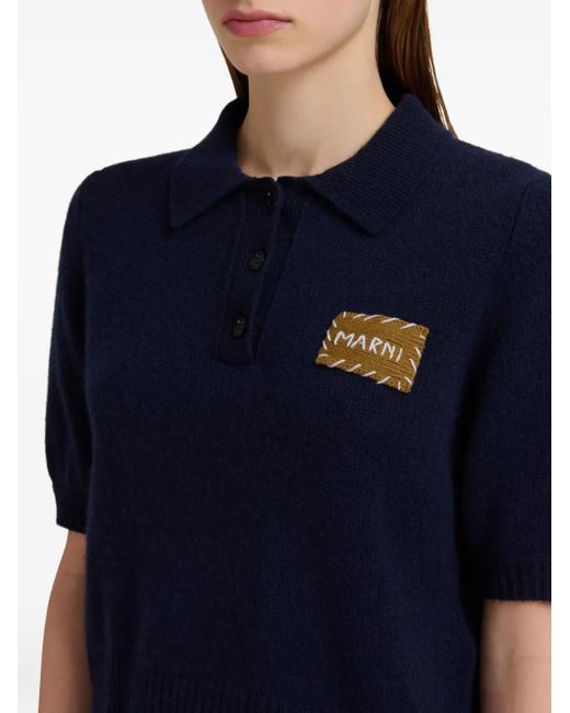 Marni Blue Polo Sweater