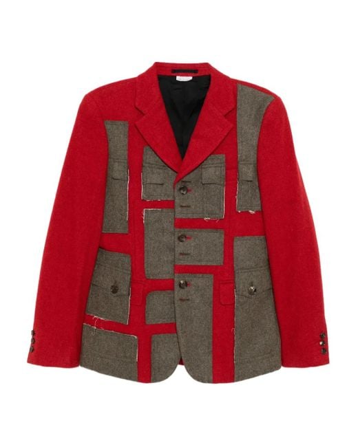 Comme des Garçons Red Patch-Work Jacket for men