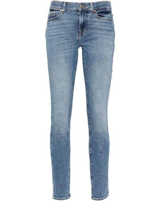 7 For All Mankind Blue `Roxanne Luxe Vintage Love Soul` Jeans
