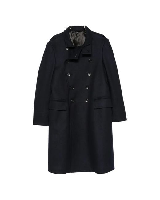 Tom Ford Black Double-Breasted Buttoned Coat for men