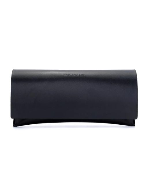 Saint Laurent Brown Monogram Hinge Oval-Frame Sunglasses
