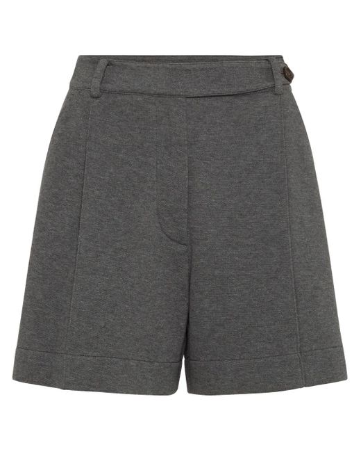 Brunello Cucinelli コットンブレンド ショートパンツ Gray