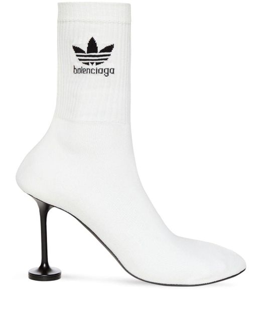Botas Sock con tacón de 90mm de x adidas de Balenciaga de color Blanco |  Lyst