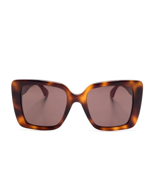 Gucci オーバーサイズフレーム サングラス Brown