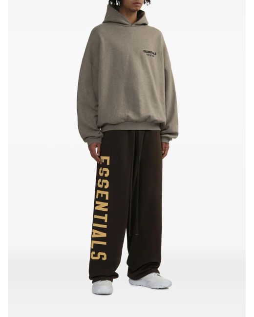 Fear Of God Gray Logo-Print Hoodie for men