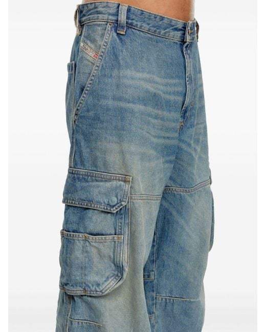 DIESEL D-fish Straight Jeans in het Blue voor heren