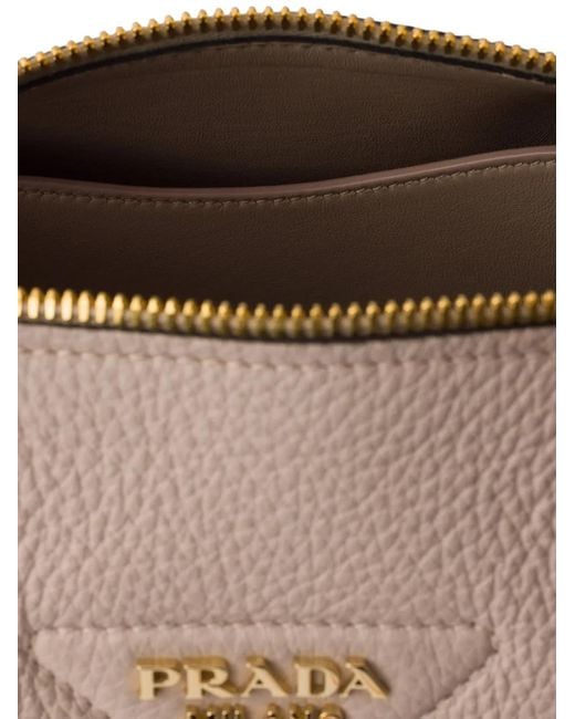 Prada White Mini Leather Tote Bag