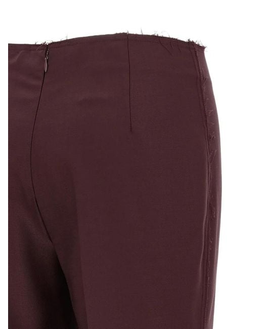 Gianluca Capannolo Purple Lea Frayed Trousers