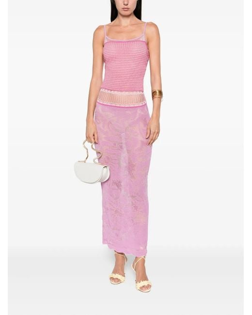 Roberta Einer Pink Delicate Maxi Dress