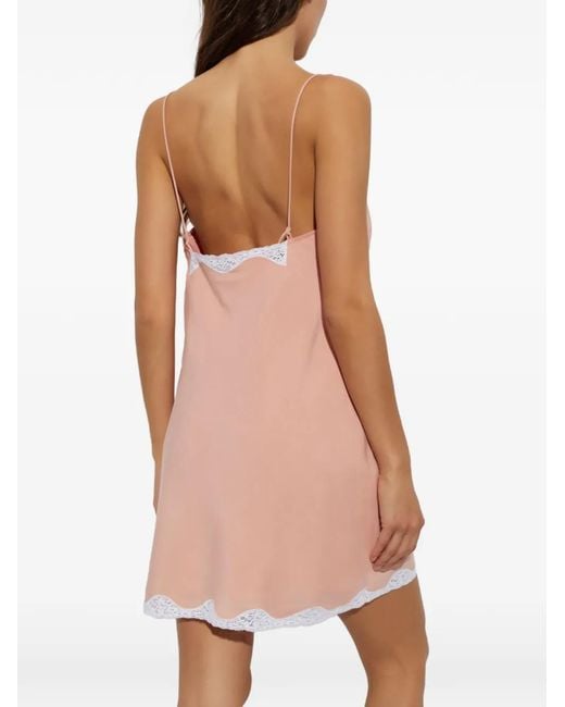 Posse White Tabitha Lace-Trim Mini Dress