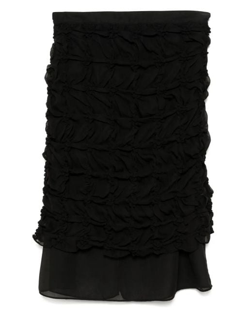 ROKH シフォン スカート Black