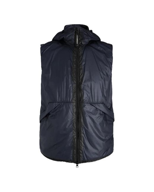C P Company Blue Nada Hooded Gilet for men