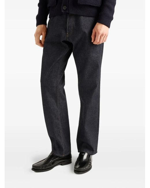 Prada Jeans Met Logopatch in het Blue voor heren
