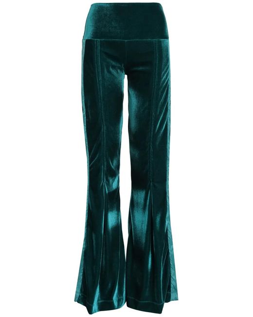 Amir Slama Green Velvet Flared Trousers