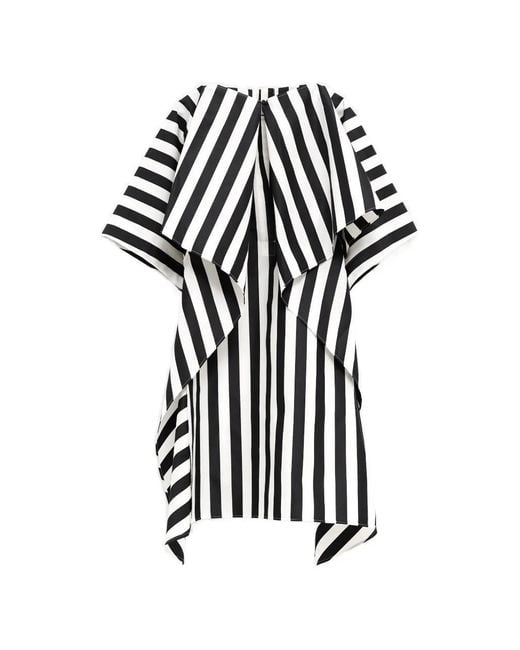 Jacquemus White Robe Courte À Rayures