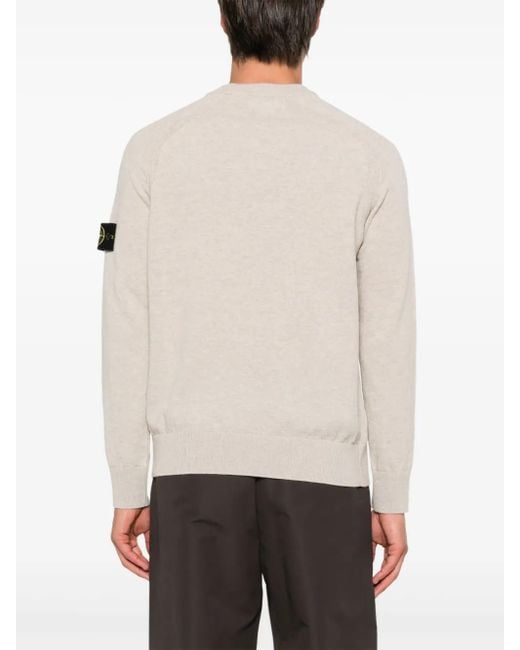 Stone Island Pullover Mit Kompass-Patch in White für Herren
