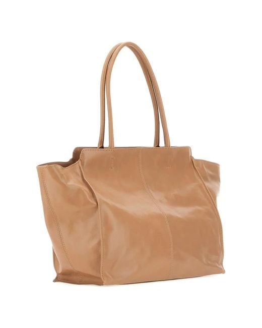 Gianni Chiarini Natural Cher Flap-Pocket Tote Bag