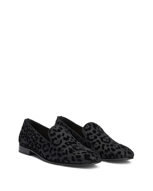 Roberto Cavalli Black Leopard Loafers for men