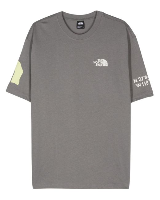 The North Face Gray T-Shirt mit Logo-Print