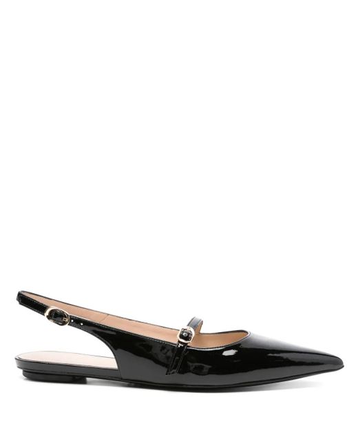 Stuart Weitzman Black Emilia Flat Pumps