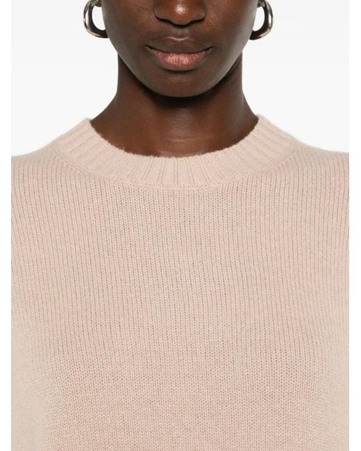 Allude Pink Kaschmirpullover Mit Rundhalsausschnitt
