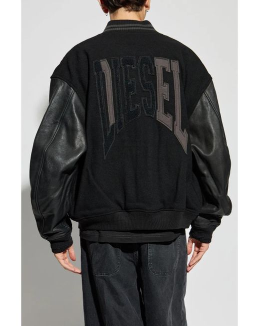 DIESEL Black Jacket L-Nyman for men