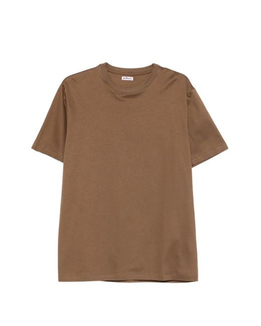 Kiton Brown Crew-Neck T-Shirt for men