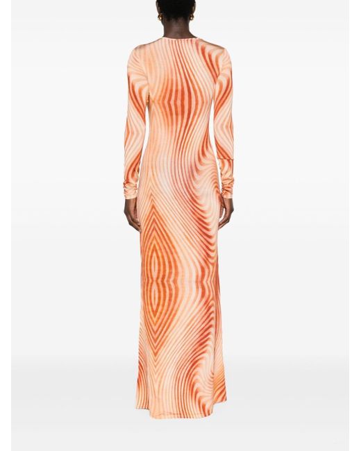 TOVE Orange Malloree Swirl-print Maxi Dress