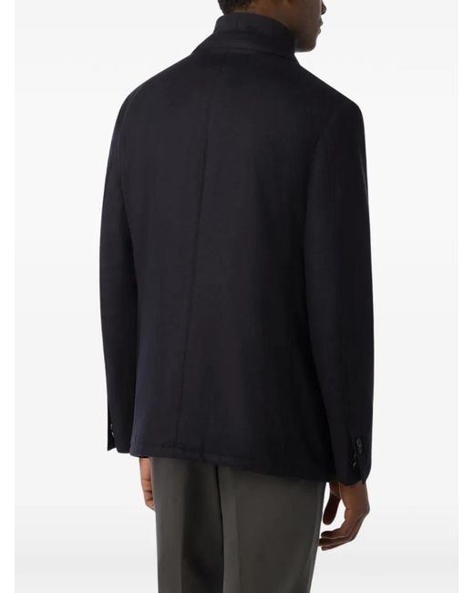 Corneliani Blue Zip Outdoor Jacket for men