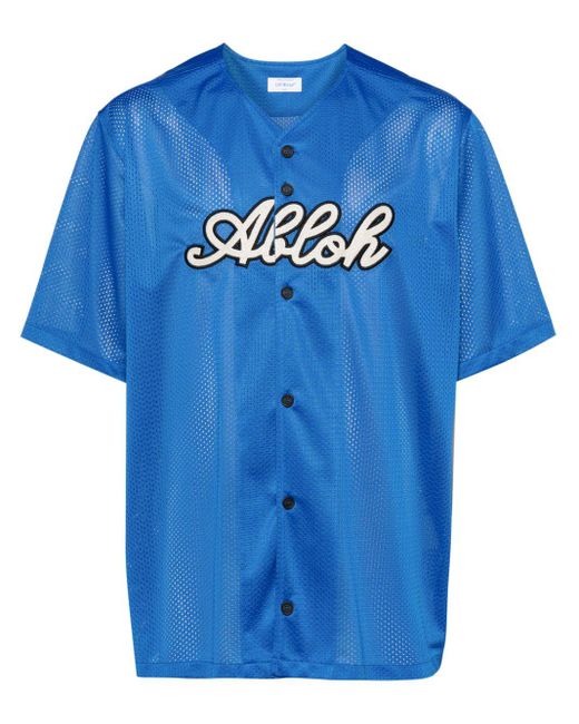 Camicia da baseball con logo di Off-White c/o Virgil Abloh in Blue da Uomo