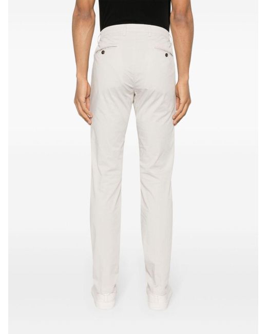 Pantalon en coton à coupe slim Briglia 1949 pour homme en coloris White