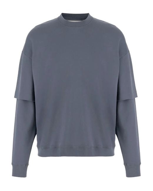 DARKPARK Gray Layered Cotton Sweatshirt for men