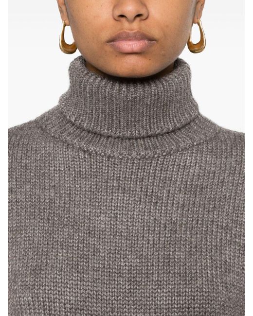 The Row Gray Roll-neck Knitted Jumper