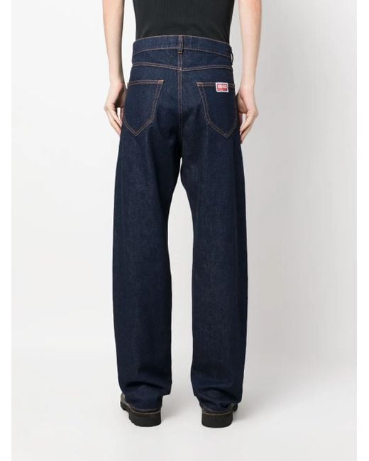 KENZO Blue Straight-Leg Cut Jeans for men