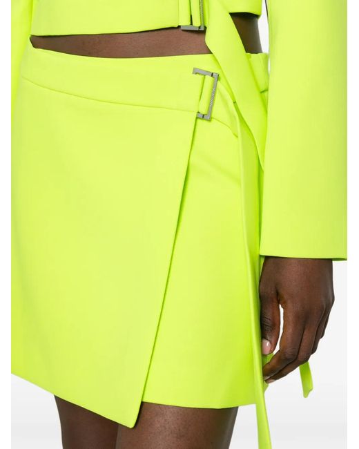 Casablanca Yellow Welt-Pockets Mini Skirt