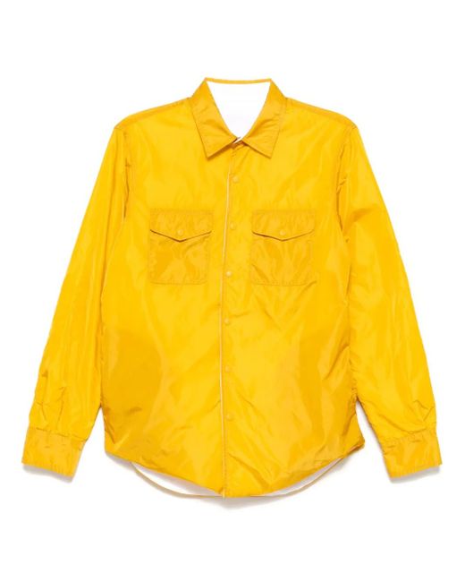 Aspesi Yellow Water Repellent Reversible Shirt for men