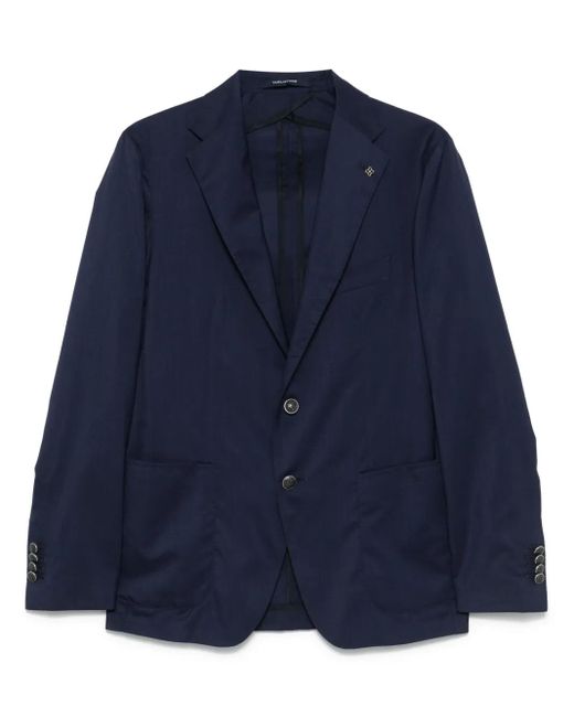 Tagliatore Blue Single-Breasted Blazer for men