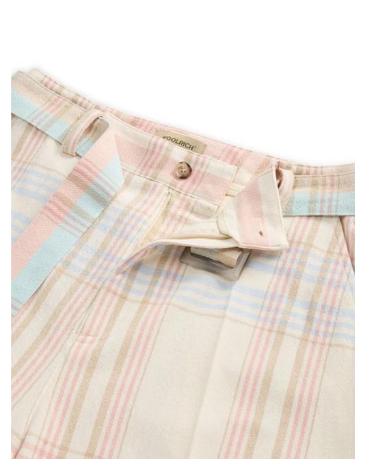 Woolrich Spring Geruite Broek in het White