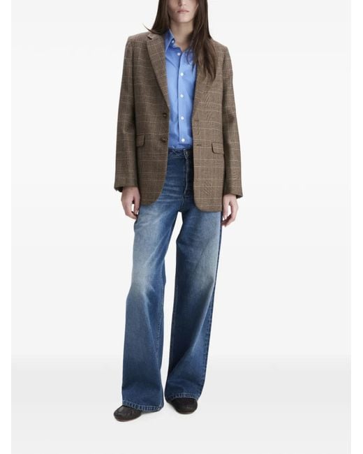 A.P.C. Brown Annie Blazer Check-Pattern