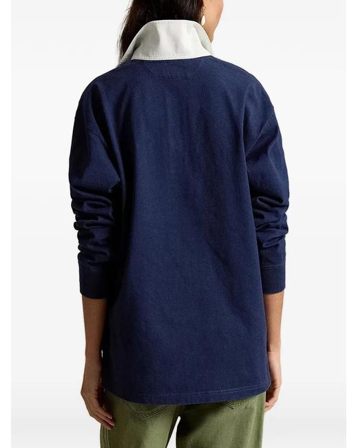 Polo Ralph Lauren Blue Logo-Embroidered Polo Shirt