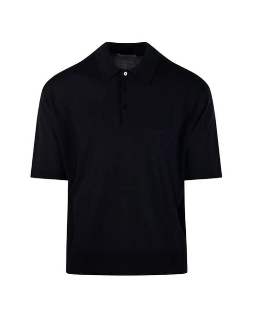 Diana Studio Black Buttoned Polo Shirt for men