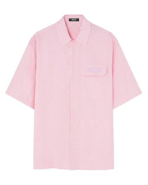 Versace Contrasto Oxford-Hemd in Pink für Herren