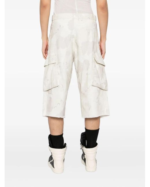 CROQUIS White Camouflage-Print Shorts for men