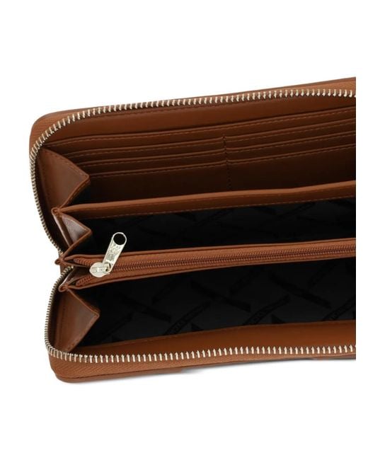 ARMANI EXCHANGE Brown Portefeuille Zippé À Logo