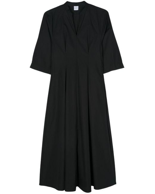 Aspesi Poplin Flared Dress in het Black