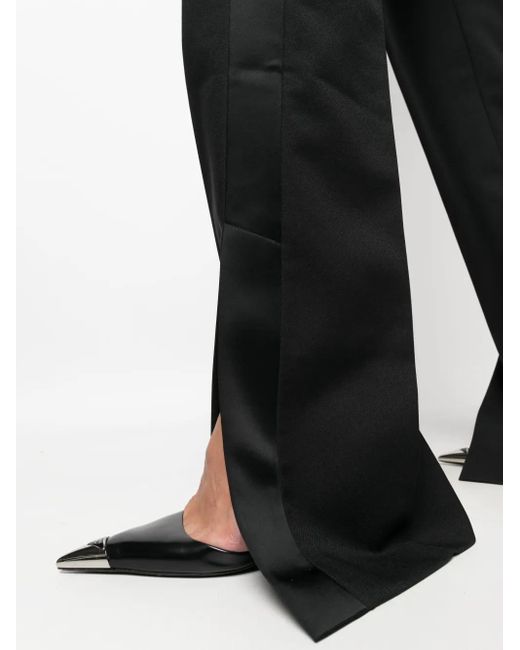Off-White c/o Virgil Abloh Black Split-Hem Tailored Trousers